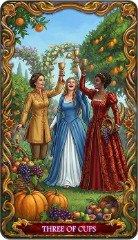 Three of Cups tarot card