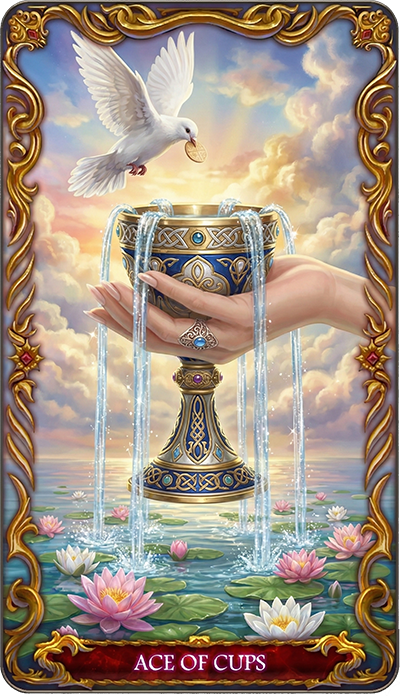 Ace of Cups tarot card illustration
