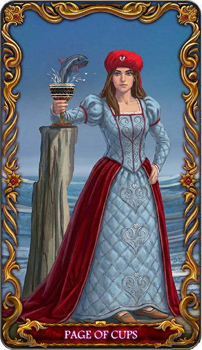 Page of Cups tarot card illustration