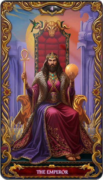 The Emperor tarot card illustration