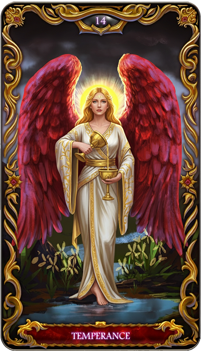 Temperance tarot card illustration
