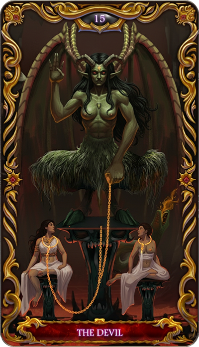 The Devil tarot card illustration