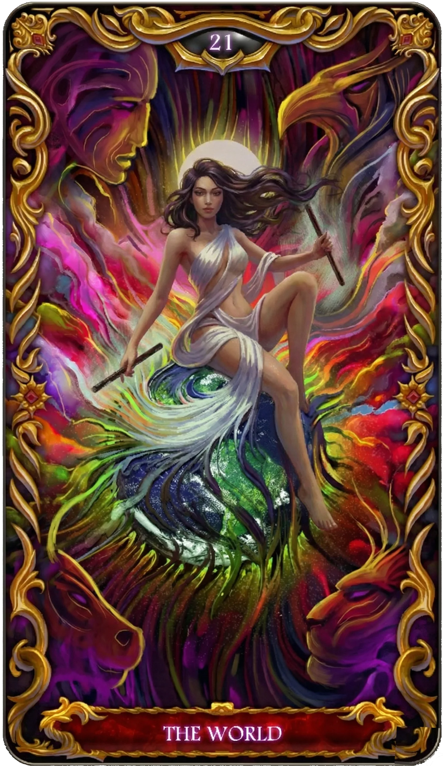 The World tarot card illustration