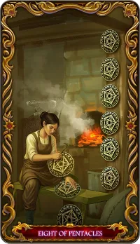Eight of Pentacles tarot card