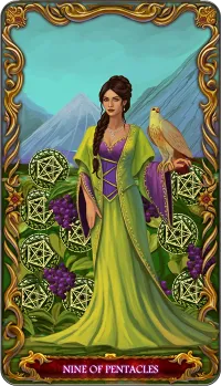 Nine of Pentacles tarot card