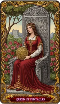 Queen of Pentacles tarot card