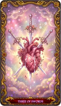 Three of Swords tarot card
