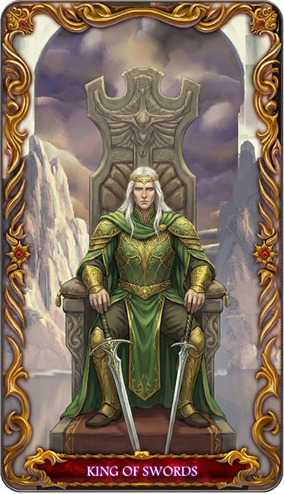 King of Swords tarot card illustration