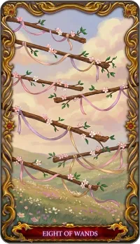 Eight of Wands tarot card