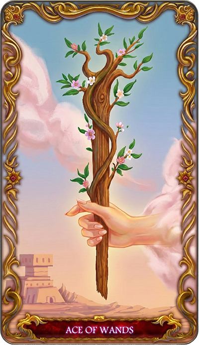 Ace of Wands tarot card illustration